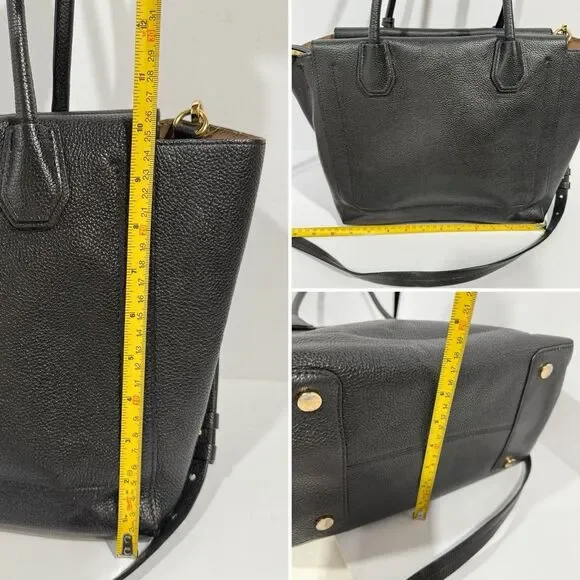 Michael Kors Studio Mercer Large Black Leather Satchel